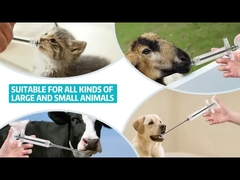 5 ml de jeringa veterinaria reutilizable de plástico y acero con escala precisa para la vacunación de animales